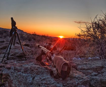 Rifle sunset in America