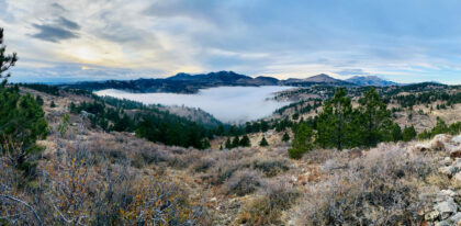 Fog over the Laramie River.